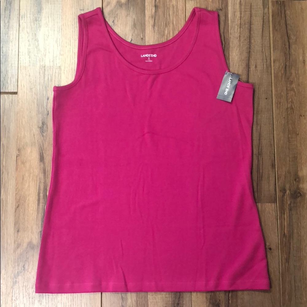 Lands' End Women's Fuchsia Tank Top